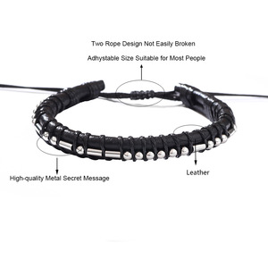 Pulsera de Código Morse, Cuentas de Acero Inoxidable, Joyería Unisex, Artículo Hecho a Mano - Product Image 3