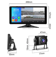 Sunway AHD 10.36 inç 4CH bölünmüş monitör kamyon DVR Video kaydedici GPS FM araba geri kamera kiti ile kamyon otobüs Van 12V-30V