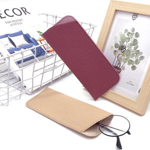 Custodia per occhiali da sole Soft Silm da donna per borsetta, alla moda sottile borsa per occhiali da sole in pelle sintetica custodia con Clip per cintura - Product Image 5