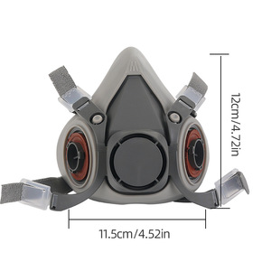 CGLX 6200 masker Gas debu, Respirator setengah wajah dapat dicuci untuk mengecat semprot pestisida kimia perlindungan api - Product Image 4
