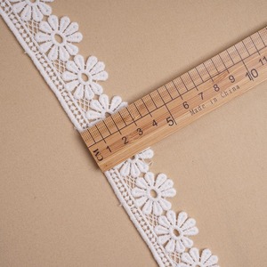 Bordado de seda de leche blanca, velo de encaje recogido, tiras de leche, bordado blanco, rollo de Boda nupcial, cinta de <span class=keywords><strong>tela</strong></span> de encaje de algodón - Product Image 3