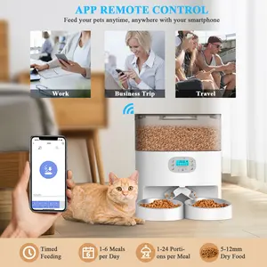 New Design 6L Capacity Smart Pet Feeder With Smart Life APP With Wifi 2 Way Splitter WiFi Pet Feeder