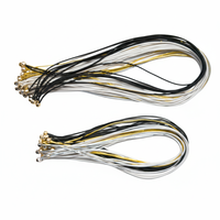 Attaches élastiques personnalisables en or et argent avec boucles à extrémité sphérique pour reliure de menus de restaurant, dossiers et documents
