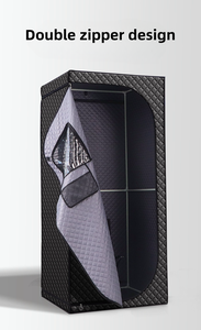 Bền Hơi Nước Phòng Tắm Hơi Hai Cách Dây Kéo Thiết Kế Trong Nhà Điều Khiển Từ Xa Hơi Nước Di Động Tắm Hơi Hộp Lều Linh Hoạt Gấp Cho Nhà Sử Dụng - Product Image 4