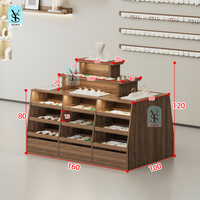 Armoire double face éclairée par LED pour bijouterie Armoire de présentation de bijoux Table d'écoulement pour magasin de vêtements Stand Middle Island