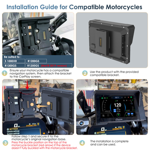 Carpuride Pantalla GPS para Motocicleta <span class=keywords><strong>BMW</strong></span>, CarPlay Inalámbrico, Android Auto, Intercomunicador Bluetooth Dual, Resistente al Agua IP67 W702BS - Product Image 5