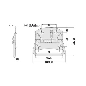 Minhui Stainless Steel Handle A-1175-2S Spring Handle For Industrial Equipment Enclosure - Product Image 3
