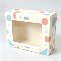Boîte cadeau en papier personnalisée pour Noël, vente en gros, avec fenêtre, pour bonbons, gâteaux et emballages