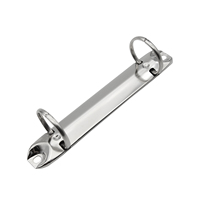 Clip Metálico de 2 Anillos para Carpetas de Hojas Sueltas, Clip de 2 Orificios en Forma de O, Clip de Encuadernación de Documentos A7, Clip de Papelería para Oficina