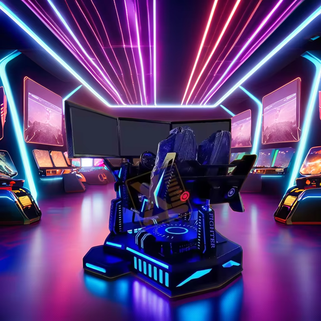 Funpark Thrill Ride 3-Screen VR Racing Simulator Cutting-Edge Arcade Game Machine for Immersive VR Entertainment