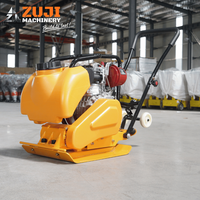 Compacteur de plaques vibrantes pour routes en asphalte ZUJI Honda/Yamaha/Lifan à moteur essence 5,5 CV haute efficacité, certifié CE, PC60 75 kg 1