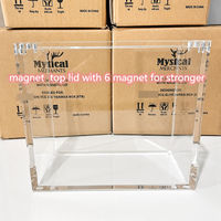 Boîtier de présentation en acrylique pour cartes TCG, boîtier PMMA pour boosters avec couvercle magnétique pour boîte de présentation, boîte de boosters, boîtier en acrylique