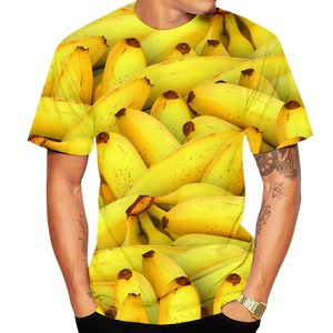 T-shirt Fitspi con stampa 3D di frutta, divertente, casual, hip hop, da uomo e da donna, a maniche corte, all'ingrosso - Product Image 6