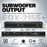 Égaliseur graphique audio double canal 15 bandes avec sortie subwoofer indépendante pour système de sonorisation de scène