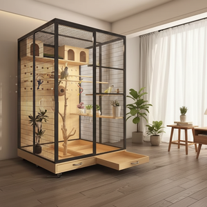 Jaula y Voladero de Madera Personalizados <span class=keywords><strong>para</strong></span> Pájaros, Jaula Grande <span class=keywords><strong>para</strong></span> Cría de Loros, Pajarera <span class=keywords><strong>para</strong></span> Palomas y Casa <span class=keywords><strong>para</strong></span> Pájaros de Interior al por Mayor - Product Image 2