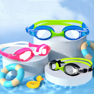 <span class=keywords><strong>Gafas</strong></span> de Natación de Silicona Antivaho para Niños de 3 a 14 Años, Protección Solar, Impermeables, Ajustables, Sin Fugas, para Entrenamiento y Ocio - Product Image 1