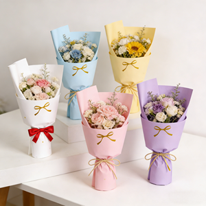 <span class=keywords><strong>Papel</strong></span> <span class=keywords><strong>de</strong></span> Envoltura Floral Impermeable Recubierto al por Mayor <span class=keywords><strong>con</strong></span> Lazo, <span class=keywords><strong>Papel</strong></span> Desechable para Envolver Flores para Floristerías - Product Image 4