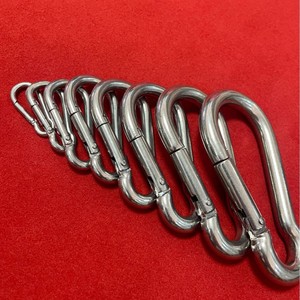 304 Stainless Steel Carabiner <b>Hook</b> 100kg Load Gourd Shape Climbing Equipment Safety Lock Linking Ring Keychain - Product Image 1