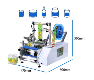 Bán tự động <span class=keywords><strong>PVC</strong></span> OPP Bopp máy dán nhãn chai tròn bia có thể Ống nhãn dán chai nhựa máy in nhãn - Product Image 5