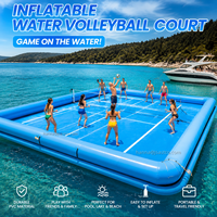 Terrain de volley-ball aquatique gonflable robuste avec options de taille et de logo personnalisées pour la vente en gros et l'utilisation commerciale.