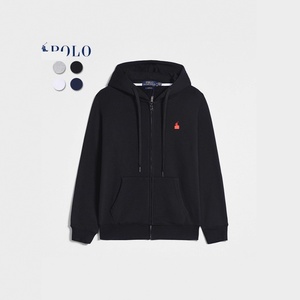 <span class=keywords><strong>Felpa</strong></span> <span class=keywords><strong>con</strong></span> <span class=keywords><strong>cappuccio</strong></span> da <span class=keywords><strong>uomo</strong></span> tinta unita slim fit <span class=keywords><strong>con</strong></span> logo, cardigan <span class=keywords><strong>con</strong></span> zip foderato in pile, sensazione di alta qualità per la primavera - Product Image 1