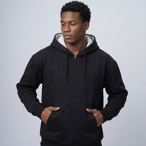 Ensembles de sweat-shirts à capuche pour hommes en molleton de coton premium, imperméables, style streetwear, hiver, fabricant OEM fournissant des produits de haute qualité - Product Image 1
