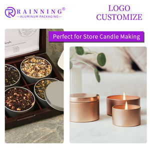1oz 20oz 3oz 4oz decorativo oro plata cera de soja latas contenedor caja de lata de Metal personalizado redondo Metal lata vela tarros - Product Image 4