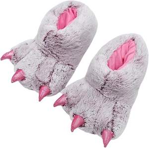 Zapatillas de pata de Animal, zapatillas cálidas de felpa para el hogar, zapatillas de oso para adultos, Animal peludo de peluche, pata de garra de monstruo - Product Image 6