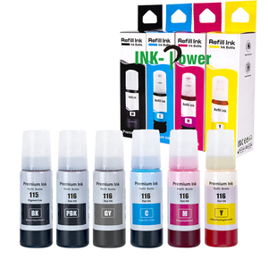 Lọ Mực Tương Thích Màu Cao Cấp 115 <span class=keywords><strong>INK</strong></span>-POWER Mực Sinh Thái Cho Máy In Epson EcoTank L8160 L8180 - Product Image 1