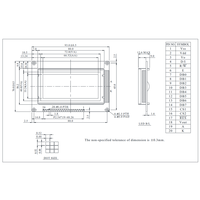 WG12864A-TMI-V # Module d'affichage graphique LCD bleu N 128*64 STN avec rétroéclairage LED blanc intégré à tension négative, affichage graphique industriel