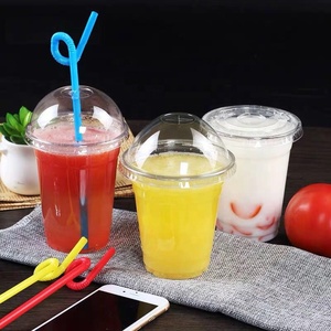 Vasos Desechables para Jugo <span class=keywords><strong>y</strong></span> <span class=keywords><strong>Tapas</strong></span>, Vasos de Plástico Biodegradables Personalizados para Café - Product Image 2