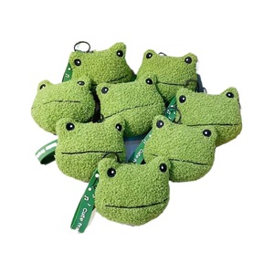 Porte-clés Grenouille en Peluche Verte, Forme 3D, Rembourrage en Coton PP Doux, Pendentif Jouet Dessin Animé pour Sac ou Porte-clés - Product Image 5