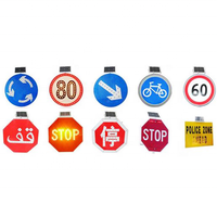 Portable En Plein Air Solaire Route Sécurité Flash Led Stop Parking Signe