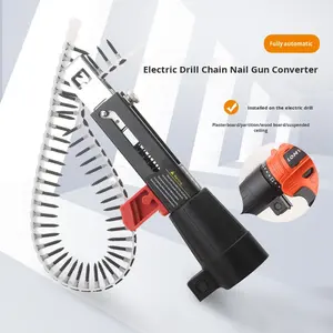 <strong>Screw</strong> Chain Coil Nail <strong>Gun</strong> Head for Woodworking and <strong>Plasterboard</strong> with 50 Nails 1.0kg - Product Image 2