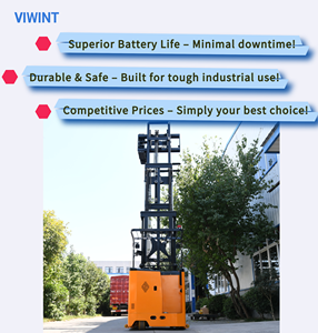 Carrello Elevatore a Forche a <span class=keywords><strong>3</strong></span> Vie per Corridoi Molto Stretti, Stoccatore Elettrico ad Alto Sollevamento per Magazzinaggio - Product Image 3