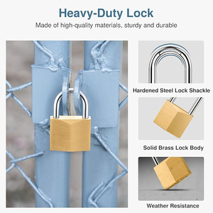 Candados pequeños Candado de latón con forma de diamante de seguridad barato de 20mm - Product Image 6