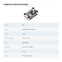 Module émetteur infrarouge 38 kHz, entrée numérique, carte émettrice IR à 3 broches pour projets de robots télécommandés Arduino