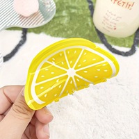 Pince à cheveux tendance pour femme, 10 cm, en acrylique, motif fruits (citron, pastèque, fraise), accessoires pour cheveux, ornements pour usage quotidien