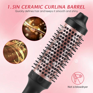 Peigne chauffant multi-électrique Outils de coiffure Peigne à friser Brosses rondes en céramique Fer à friser ionique <span class=keywords><strong>Brosse</strong></span> thermique <span class=keywords><strong>chauffante</strong></span> volumisante - Product Image 5