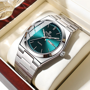Montre à quartz pour homme BINBOND B102, luxe, étanche, affichage analogique avec date et jour lumineux, <span class=keywords><strong>acier</strong></span> inoxydable, style décontracté - Product Image 1