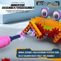 Kit de Construction Mécanique Interactif DIY pour Enfants 100 Pièces – Robot Motorisé à Assembler – Activité STEM d'Ingénierie – Cadeau Loisir