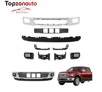 Topzonauto Frontstoßstangen-Kit für Ford F150 2015-2017 Stahl Mit Nebelscheinwerfer OEM TREKOT003053A Frontstoßstangen-Baugruppe