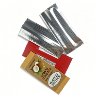 Sac d'emballage de qualité alimentaire Feuille imprimée numérique Joint thermique arrière pour collation Bonbons Champignons Chocolat Bar Wrapper Min. 100pcs