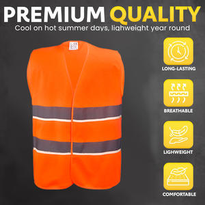 Logo de couleur personnalisé fabrication gilets de sécurité de taille universelle gilet de sécurité réfléchissant de chasse <span class=keywords><strong>orange</strong></span> - Product Image 6