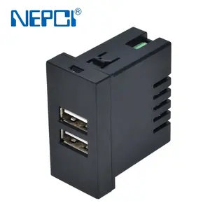 Nepci Factory 5v2.1a 45*22.5Mm 2 Poort Usb Een Stopcontact XJY-USB-A61-A/Een Usb Een Stopcontact