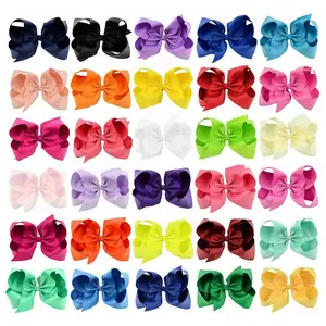 Gordon Ribbon Large Hair Bows With Clips For Children Handmade Grosgrain Ribbon Hairbow Baby Hair Bow Accessories