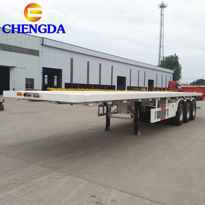 Originele fabrieks 3-assige containertrailer 20ft 40ft container flatbed semi-trailer te koop - Product Image 4