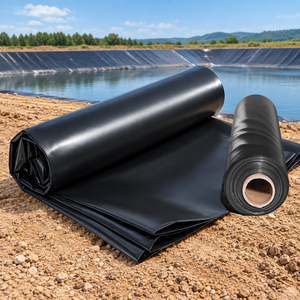 Geomembrana in HDPE per il trattamento delle acque reflue nei discarichi, protezione impermeabile contro le infiltrazioni in bacini e dighe minerarie - Product Image 1