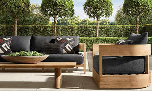 BALMAIN уличный набор мебели высокого класса, современный деревянный чайный столик, садовый патио, однотонный прямоугольный журнальный столик из тикового дерева - Product Image 5