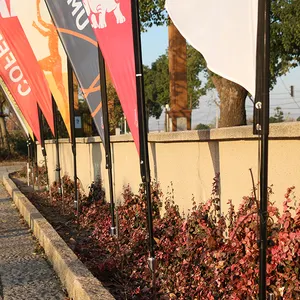 Design De Logotipo Personalizado Ao Ar Livre Impressão Publicidade Bandeira De Praia, Bandeira De Pena, Bandeiras De Llágrima E Banners